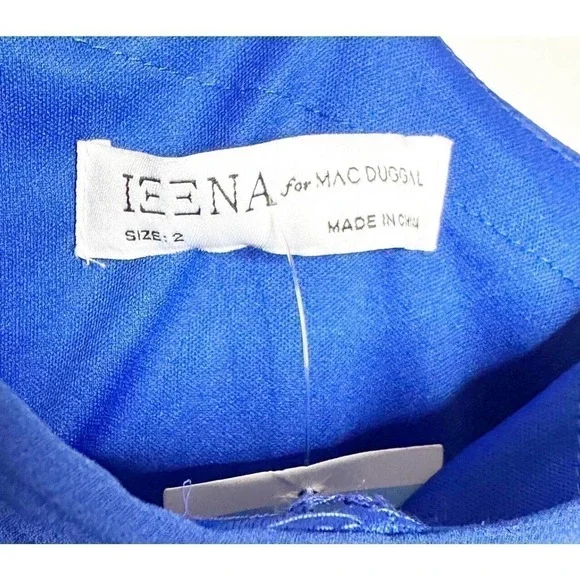 NWT Ieena For MacDuggal One Shoulder Mini Dress Women's Blue Size 2
